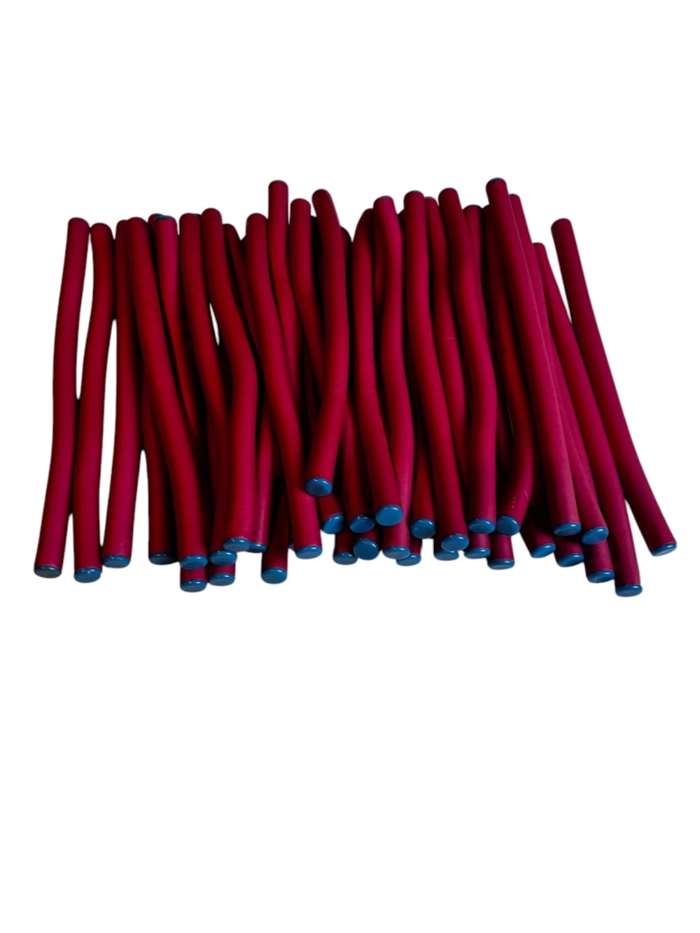 Lot of 36 8" Long Flexi Rods Red Foam Hair Curlers Long Styling Rods Pre-owned